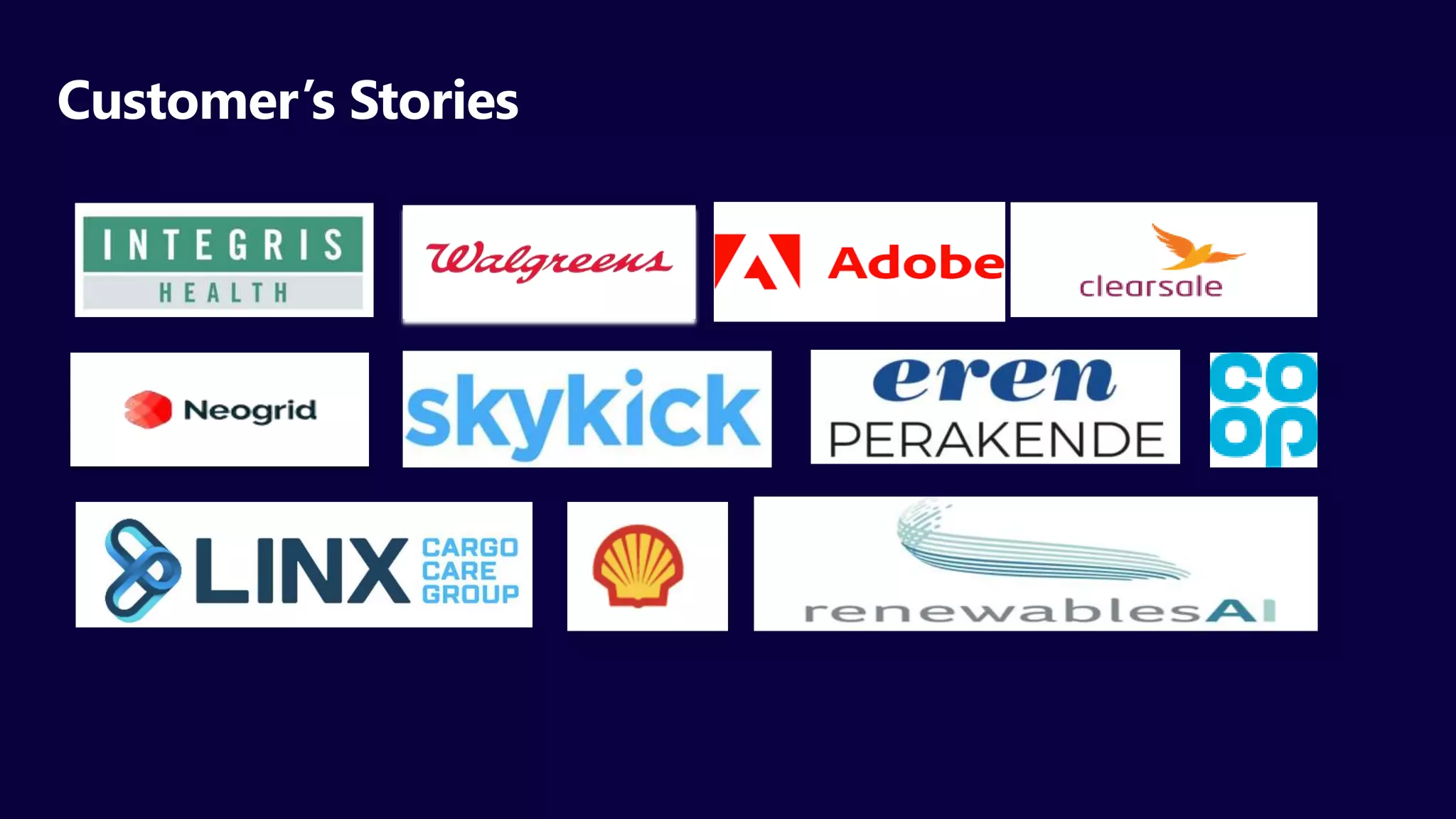 Customer’s Stories
 