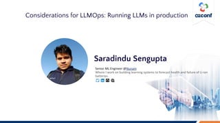 AZConf 2023 - Considerations for LLMOps: Running LLMs in production | PDF