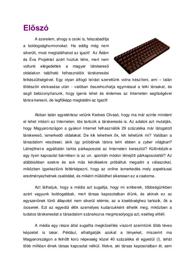 Házassági anyag, de nem társkereső anyag