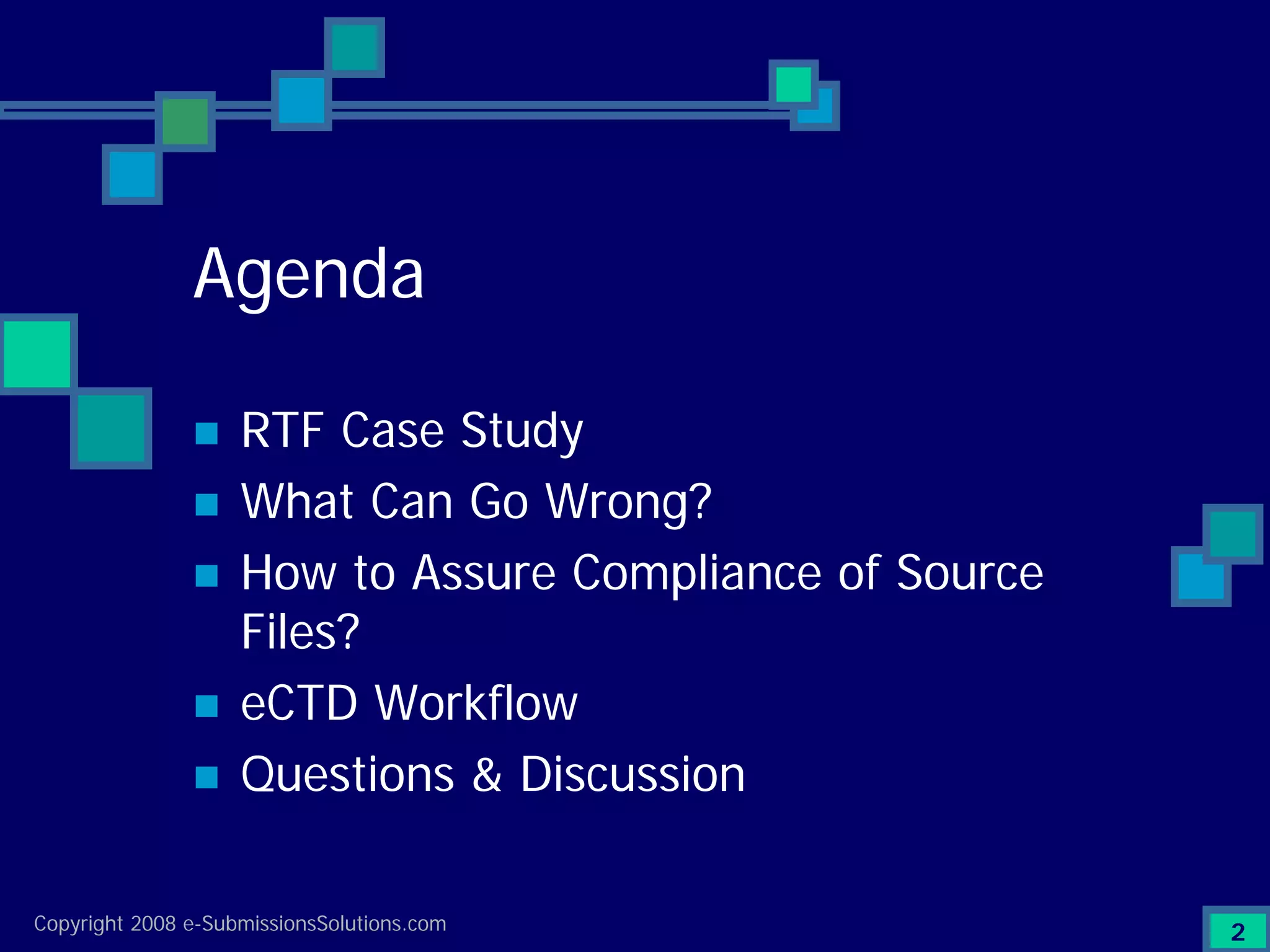 Preparing Compliant eCTD Submissions