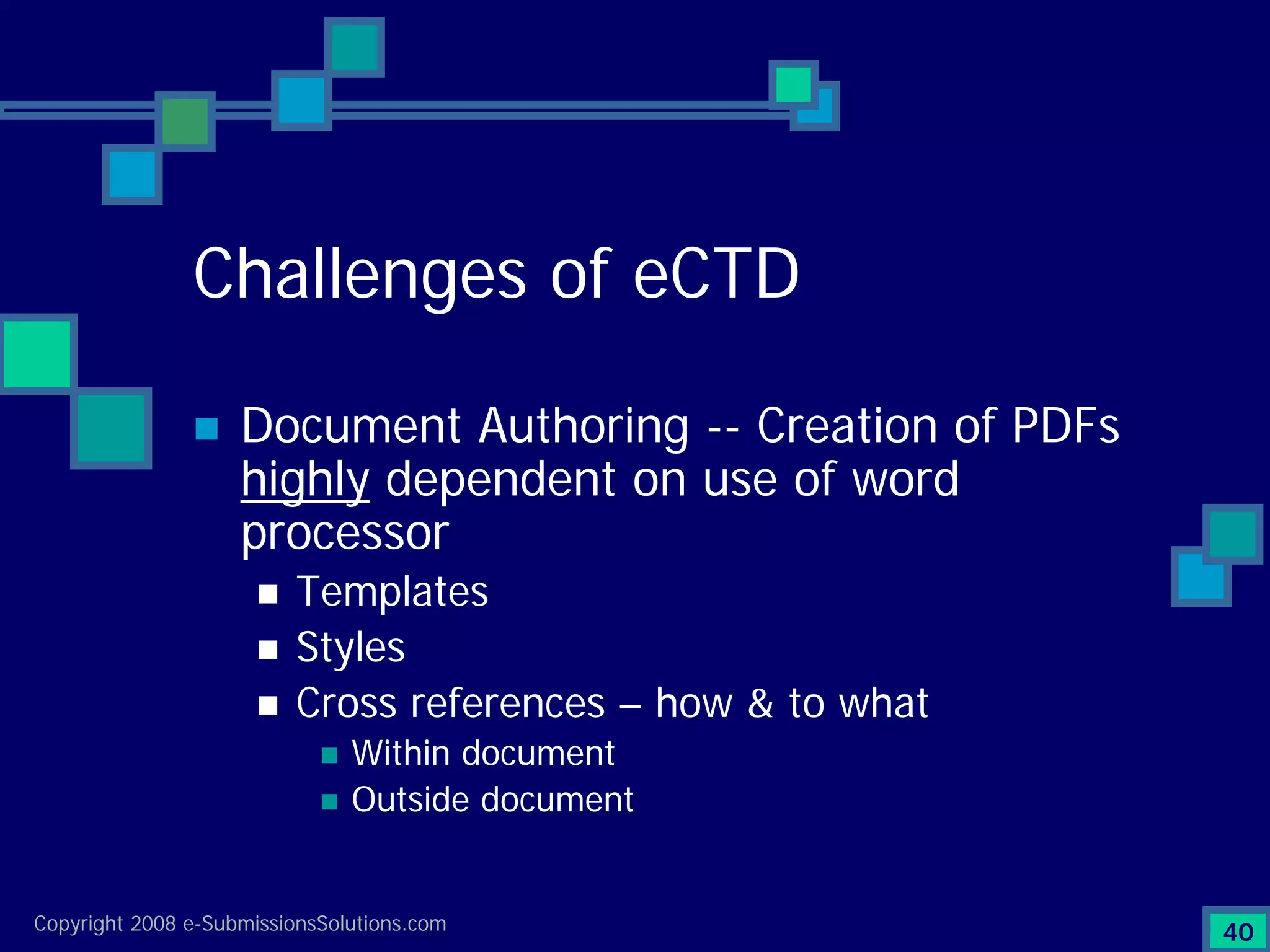 Preparing Compliant eCTD Submissions