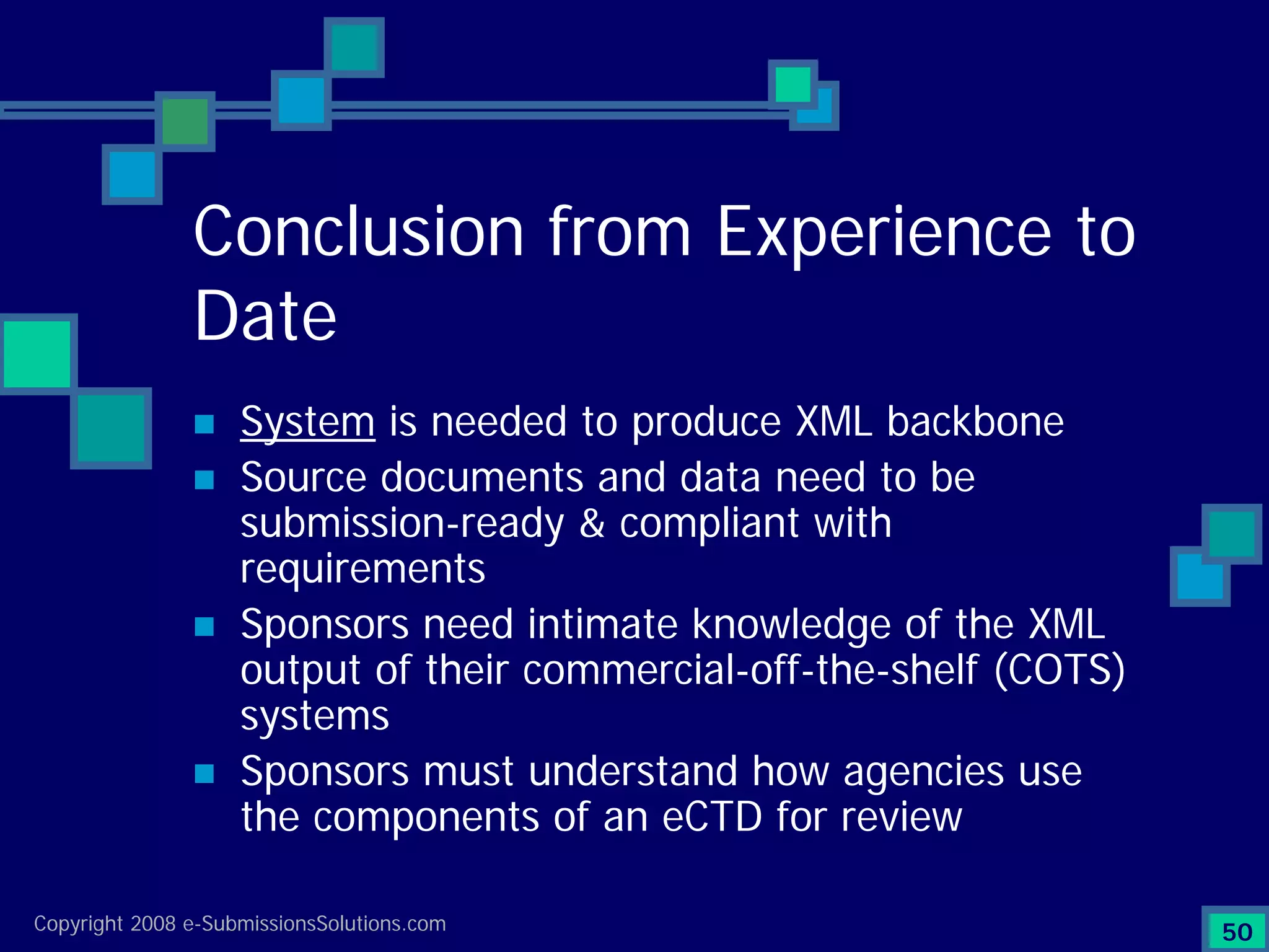 Preparing Compliant eCTD Submissions