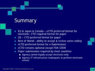 Preparing Compliant eCTD Submissions