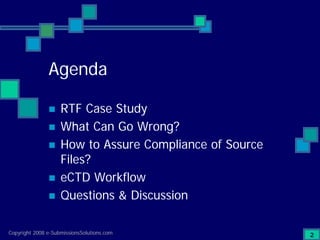 Preparing Compliant eCTD Submissions