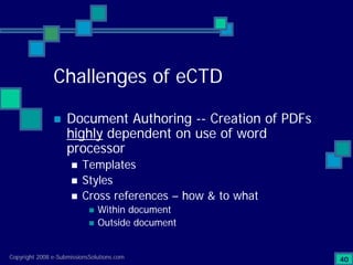 Preparing Compliant eCTD Submissions