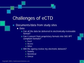 Preparing Compliant eCTD Submissions