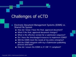 Preparing Compliant eCTD Submissions