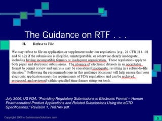 Preparing Compliant eCTD Submissions