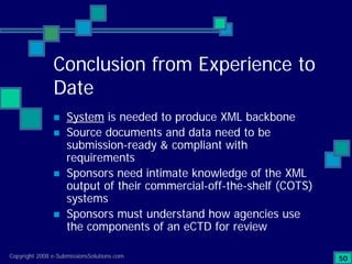 Preparing Compliant eCTD Submissions