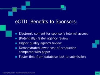 Preparing Compliant eCTD Submissions
