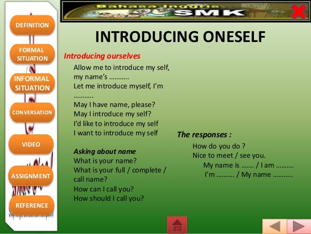 How to write an introduction on myself