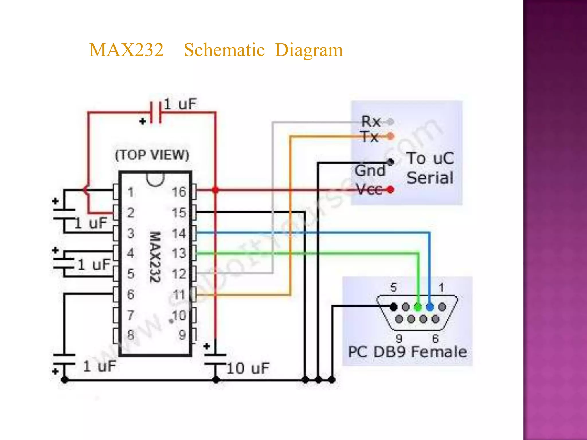MAX232   Schematic Diagram
 