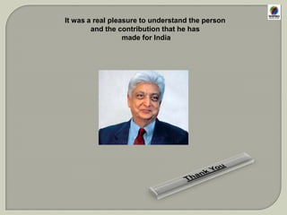Message to all wiproiteLesson #1: Be careful to ask what you want. You may get it.Lesson # 2: Respond, don’t reactLesson # 3: Intuitions are important for making decisionsLesson # 4: Learn to work in teamsLesson #5: Never lose your zest and curiosityLesson # 6: Put yourself firstLesson # 7: Have a broader social visionLesson # 8: Play to win