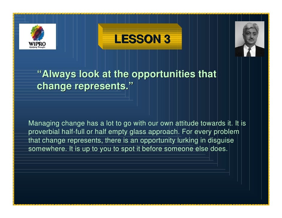 Azim Premji On Change