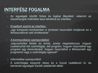 Az interfész | PPTX