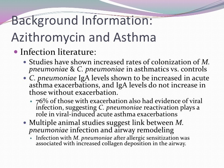 Azithromycin and asthma