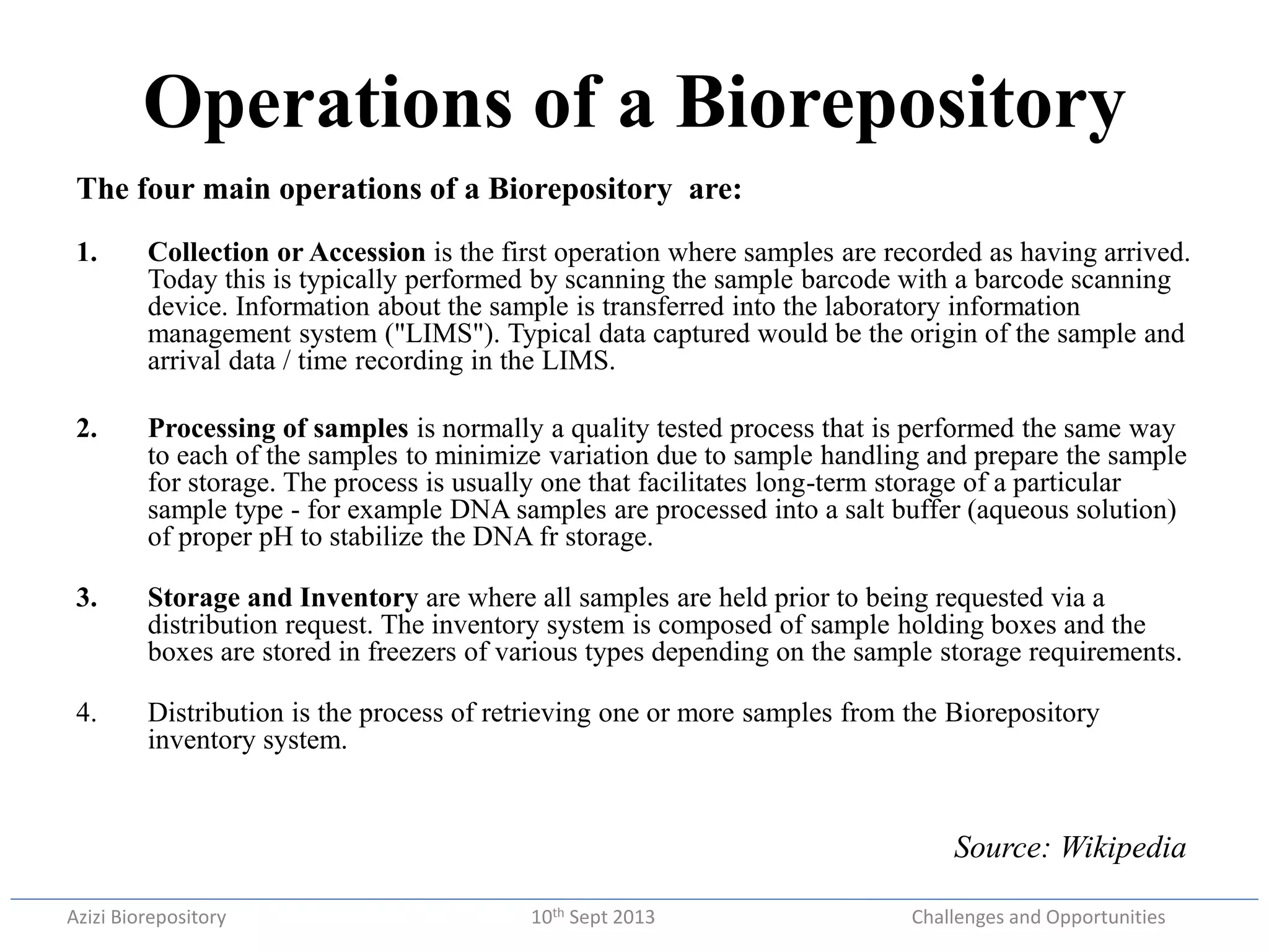Azizi biorepository: Challenges and opportunities | PDF