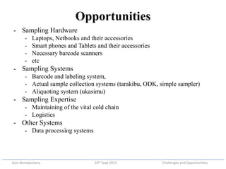 Azizi biorepository: Challenges and opportunities