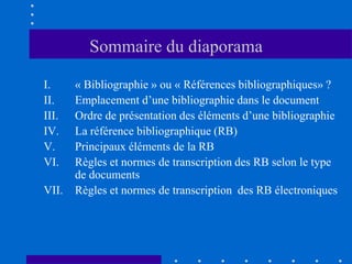 Azizi normes de rédaction d'une bibliographie | PPSX