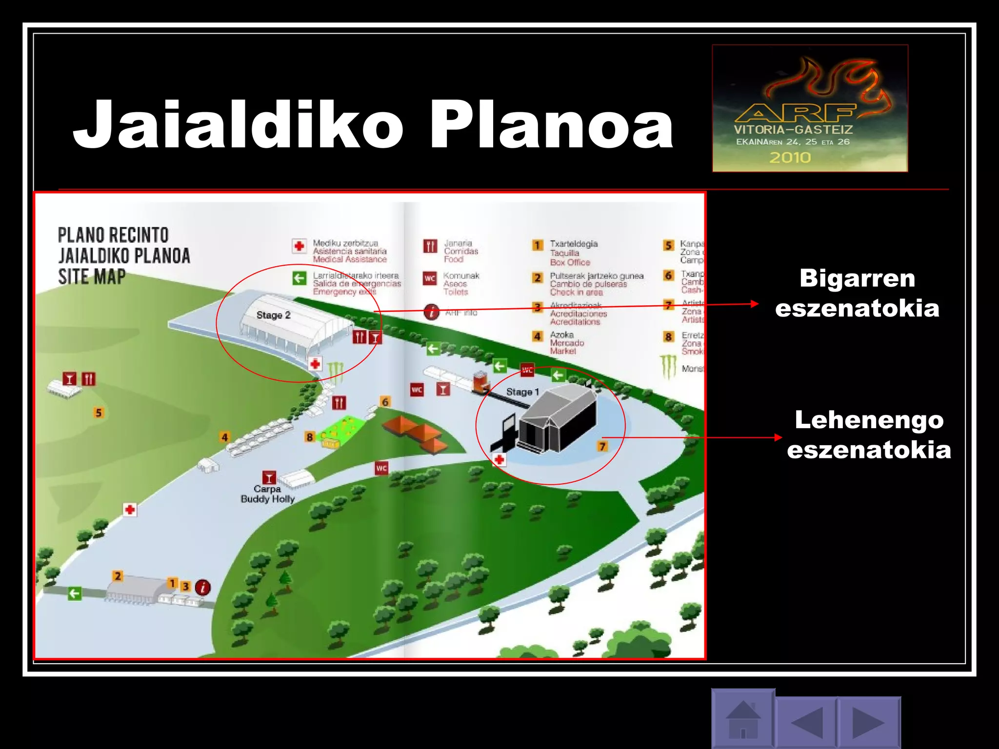 Jaialdiko Planoa Bigarren eszenatokia Lehenengo eszenatokia 