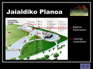 Jaialdiko Planoa Bigarren  Eszenatokia. Lehengo eszenatokia. 
