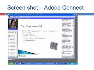 Screen shot – Adobe Connect
 