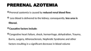 Comprehensive Overview of Azotemia: Causes, Diagnosis, and Types | PPTX