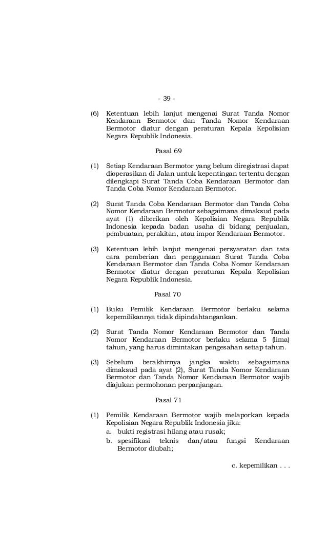 Undang Undang Lalu Lintas Uu No 22 Tahun 2009 undang undang lalu lintas uu no 22 tahun 2009