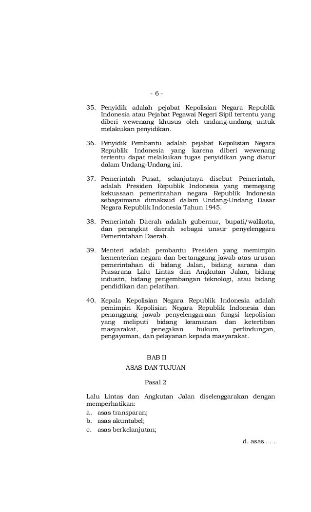 Undang Undang Lalu Lintas Uu No 22 Tahun 2009 undang undang lalu lintas uu no 22 tahun 2009