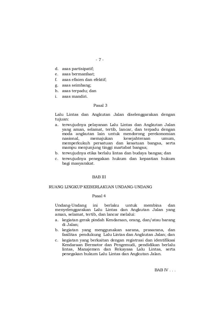 Undang Undang Lalu Lintas Uu No 22 Tahun 2009 undang undang lalu lintas uu no 22 tahun 2009
