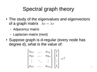 Graph Partitioning and Spectral Methods | PDF