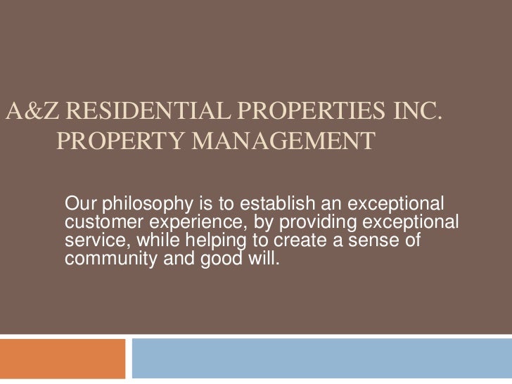A&Z Residential Properties Inc.Property Management