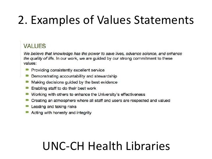 A ZSR Values Statement