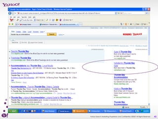Yahoo! Search Marketing Proprietary and Confidential. ©2007 All Rights Reserved   40
 
