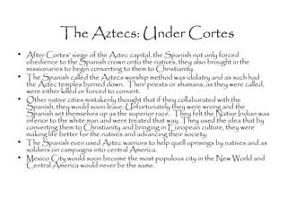 Aztec slides | PPT | Christianity | Religion & Spirituality