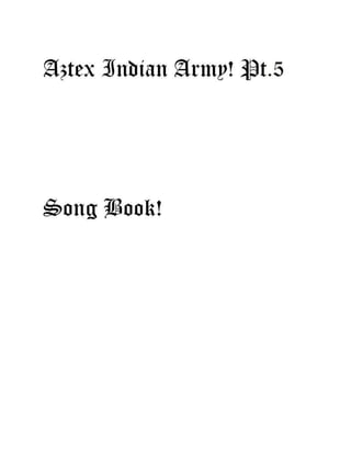 Aztex Indian Army Pt.5
Title Date Written Written With Written By Copyrightdated
Murad Camarad Wysinger
Dubsac Entertainment,
Kujo,Kristianj,Khalifah,
Aztex Amen-Ra &
Aztexahmian,
Aalifa Amen-Ra &
Aalifahmian,
MR. AMOURA,A-Bomb,
Zodiac Killa,Gemini X,
Muzadalifa,Zalifa,Kalifa
Aztex Indian Army Pt.5
Aztex Indian Army Pt.5
 