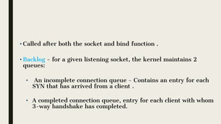 Elementary TCP Sockets | PPTX | Operating Systems | Computer Software ...