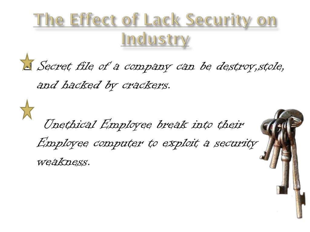 lack of security