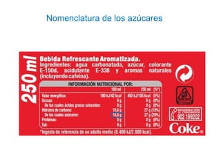 Nomenclatura de los azúcares
HFCS
 