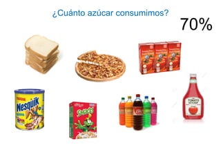 ¿Cuánto azúcar consumimos?
70%
 
