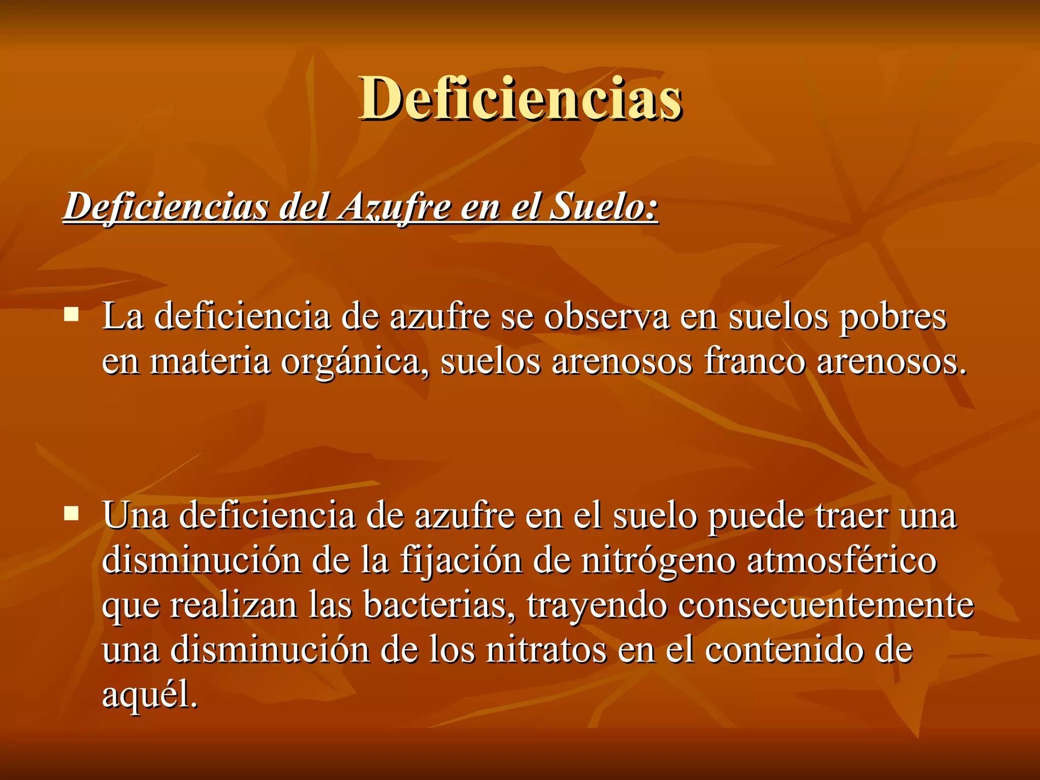 Ciclo biogeoquímico del Azufre | PPT