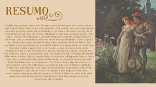 A história começa com Inês Pereira, uma jovem que vive com a mãe e
está insatisfeita com a sua vida simples. Ela sonha com um casamento
que lhe permita subir na sociedade e ter uma vida mais confortável.
Inês idealiza um marido culto, elegante e com boa posição social. Por
isso, recusa Pêro Marques, um pretendente simples, trabalhador e
honesto, por o considerar aborrecido e sem qualidades. Com a ajuda
de Lianor Vaz, uma casamenteira, Inês conhece Brás da Mata, um
escudeiro que aparenta ser o marido ideal. Ele apresenta-se como um
homem culto, experiente e refinado, o que encanta Inês. Sem
conhecer bem o seu verdadeiro caráter, ela decide casar-se com ele.
No entanto, após o casamento, Brás da Mata revela-se completamente
diferente: é autoritário, controlador e violento, obrigando Inês a ficar
em casa e retirando-lhe toda a liberdade. A situação muda quando
Brás da Mata morre, na guerra. Inês fica viúva e decide casar-se
novamente com Pêro Marques, o homem que antes tinha rejeitado.
Desta vez, percebe que ele, apesar de simples, é bondoso e fácil de
manipular. Inês passa a ter liberdade e até engana o marido,
mostrando uma inversão de papéis. O final é irónico, pois Inês não
aprende uma lição moral tradicional, mas sim adapta-se para
beneficiar da situação.
RESUMO
 