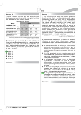 2010
CN - 1º dia | Caderno 1 - AZUL - Página 21
Questão 70
Rascunho
Questão 71
Revista Sinopse de Oftalmologia.
energia.
energia.
Rascunho
 