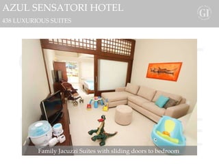 GOURMET INCLUSIVE karisma AZUL SENSATORI HOTEL 438 LUXURIOUS SUITES Family Jacuzzi Suites with sliding doors to bedroom  