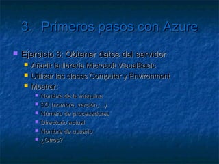 3.   Primeros pasos con Azure
 