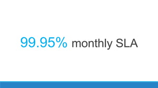 99.95% monthly SLA

 