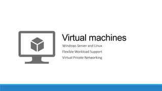 Windows Server and Linux
Flexible Workload Support
Virtual Private Networking

 