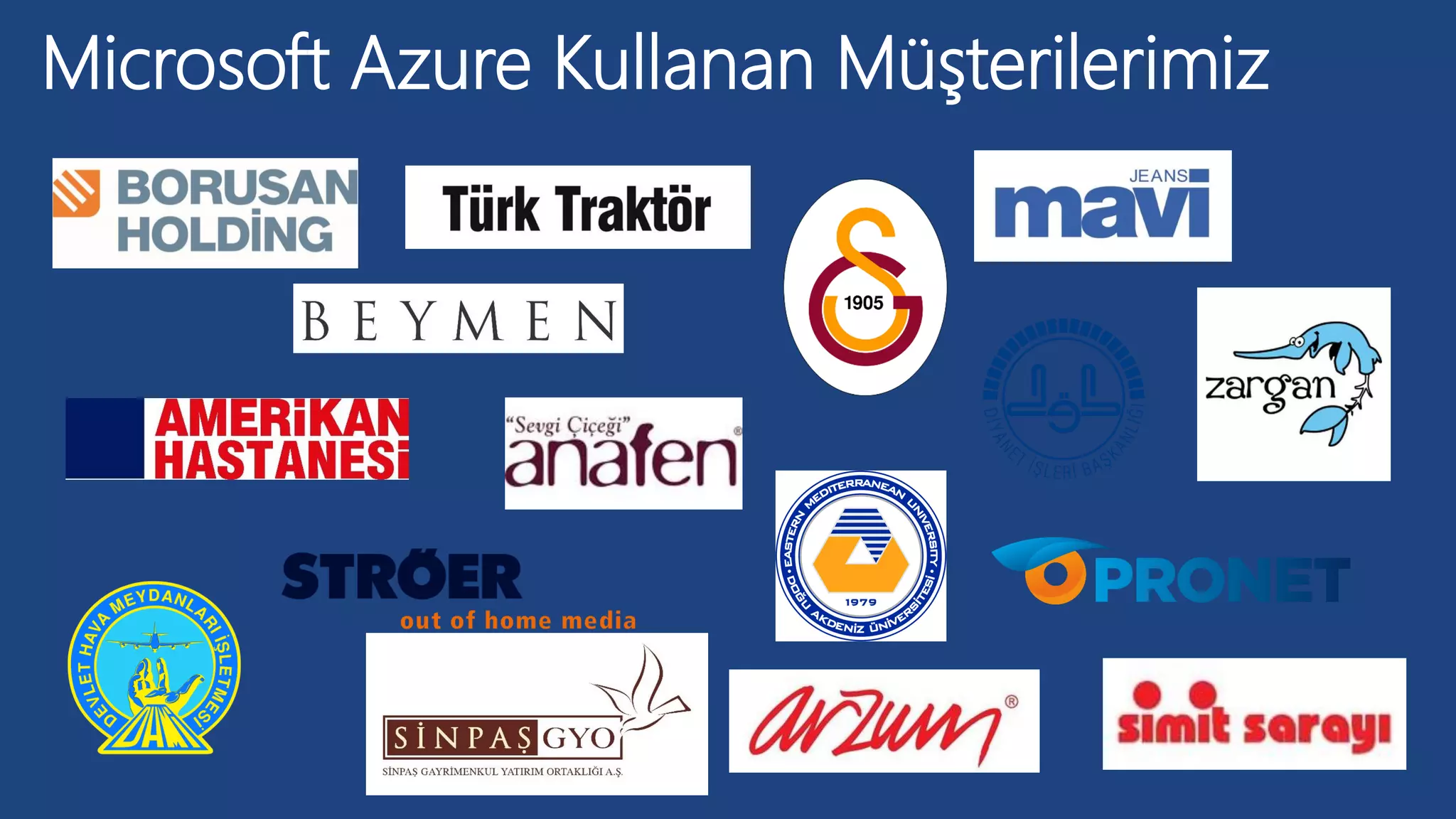 Microsoft Azure Kullanan Müşterilerimiz  