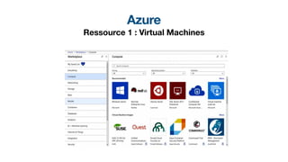 Azure
Ressource 1 : Virtual Machines
 