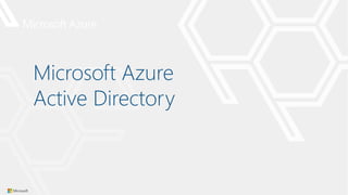 Microsoft Azure
Active Directory
 